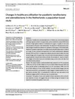 Changes in healthcare utilisation for paediatric tonsillectomy and adenoidectomy in the Netherlands: a population-based study