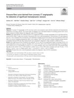 Pressure-flow curve derived from coronary CT angiography for detection of significant hemodynamic stenosis