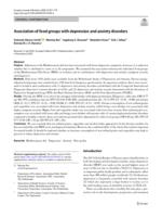 Association of food groups with depression and anxiety disorders