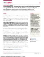 Assessment of factors associated with long-term posttraumatic stress symptoms among 56 388 first responders after the 2011 great east Japan earthquake