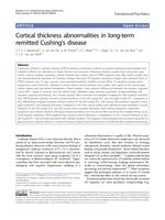 Cortical thickness abnormalities in long-term remitted Cushing's disease