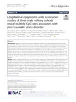 Longitudinal epigenome-wide association studies of three male military cohorts reveal multiple CpG sites associated with post-traumatic stress disorder