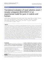 Translational evaluation of novel selective orexin-1 receptor antagonist JNJ-61393215 in an experimental model for panic in rodents and humans