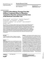 Cognitive remediation therapy does not enhance treatment effect in obsessive-compulsive disorder and anorexia nervosa