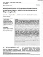 Depressive symptoms rather than executive functioning predict group cognitive behavioural therapy outcome in binge eating disorder