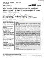 Early impact of COVID-19 on individuals with self-reported eating disorders