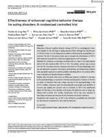 Effectiveness of enhanced cognitive behavior therapy for eating disorders