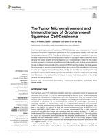 The tumor microenvironment and immunotherapy of oropharyngeal squamous cell carcinoma