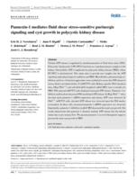 Pannexin-1 mediates fluid shear stress-sensitive purinergic signaling and cyst growth in polycystic kidney disease