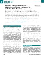 Polycystic kidney disease caused by bilineal inheritance of truncating PKD1 as well as PKD2 mutations