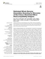 Optimized whole genome association scanning for discovery of HLA class I-restricted minor histocompatibility antigens