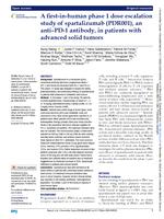 A first-in-human phase 1 dose escalation study of spartalizumab (PDR001), an anti-PD-1 antibody, in patients with advanced solid tumors