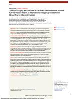 Quality of surgery and outcome in localized gastrointestinal stromal tumors treated within an international intergroup randomized clinical trial of adjuvant imatinib