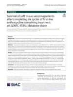 Survival of soft tissue sarcoma patients after completing six cycles of first-line anthracycline containing treatment