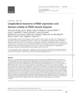 Longitudinal measures of RNA expression and disease activity in FSHD muscle biopsies