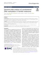 Genome-wide analysis of constitutional DNA methylation in familial melanoma