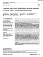 Combined effects of five prothrombotic genotypes and cancer on the risk of a first venous thromboembolic event