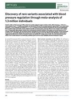 Discovery of rare variants associated with blood pressure regulation through meta-analysis of 1.3 million individuals