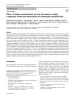 Effects of dietary macronutrients on liver fat content in adults