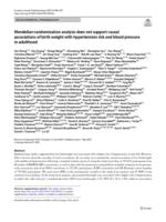 Mendelian randomization analysis does not support causal associations of birth weight with hypertension risk and blood pressure in adulthood