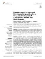 Prevalence and incidence of non-neutralizing antibodies in congenital hemophilia A- a systematic review and meta-analysis