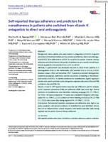 Self-reported therapy adherence and predictors for nonadherence in patients who switched from vitamin K antagonists to direct oral anticoagulants