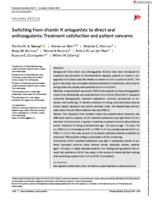 Switching from vitamin K antagonists to direct oral anticoagulants