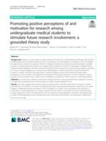 Promoting positive perceptions of and motivation for research among undergraduate medical students to stimulate future research involvement: a grounded theory study