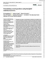 Formulating causal questions and principled statistical answers