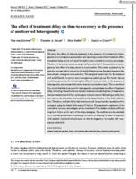 The effect of treatment delay on time-to-recovery in the presence of unobserved heterogeneity