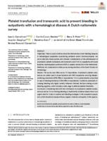 Platelet transfusion and tranexamic acid to prevent bleeding in outpatients with a hematological disease