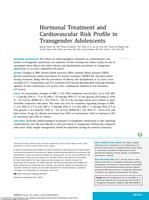 Hormonal treatment and cardiovascular risk profile in transgender adolescents