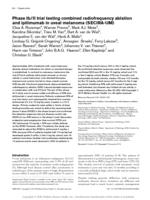 Phase Ib/II trial testing combined radiofrequency ablation and ipilimumab in uveal melanoma (SECIRA-UM)