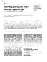 Assessing psychopathic traits among children