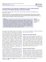 A meta-analysis on the outcomes of adolescents at risk for school drop-out attending nonresidential alternative educational facilities