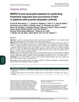 MRP8/14 and neutrophil elastase for predicting treatment response and occurrence of flare in patients with juvenile idiopathic arthritis