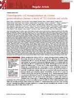 Hematopoietic cell transplantation in chronic granulomatous disease