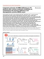 Long-term outcome of LRBA deficiency in 76 patients after various treatment modalities as evaluated by the immune deficiency and dysregulation activity (IDDA) score