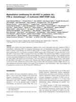 Myeloablative conditioning for allo-HSCT in pediatric ALL