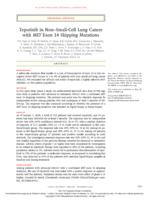 Tepotinib in non-small-cell lung cancer with MET exon 14 skipping mutations