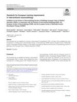 Standards for European training requirements in interventional neuroradiology: guidelines by the Division of Neuroradiology/Section of Radiology European Union of Medical Specialists (UEMS), in cooperation with the Division of Interventional Radiology/UEM