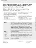 Direct oral anticoagulants for the treatment of acute venous thromboembolism associated with cancer: a systematic review and meta-analysis