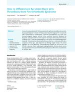 How to differentiate recurrent deep vein thrombosis from postthrombotic syndrome