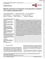 Bleeding phenotype and diagnostic characterization of patients with congenital platelet defects