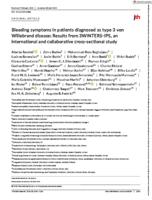 Bleeding symptoms in patients diagnosed as type 3 von Willebrand disease
