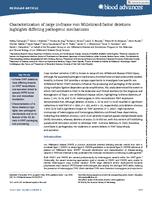 Characterization of large in-frame von Willebrand factor deletions highlights differing pathogenic mechanisms