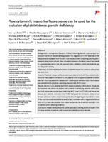 Flow cytometric mepacrine fluorescence can be used for the exclusion of platelet dense granule deficiency