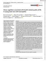 Illness cognitions associated with health-related quality of life in young adult men with haemophilia