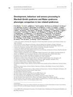 Development, behaviour and sensory processing in Marshall-Smith syndrome and Malan syndrome