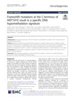 Frameshift mutations at the C-terminus of HIST1H1E result in a specific DNA hypomethylation signature